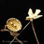 ヴィンテージジュエリー トリファリ　鳥ブローチ