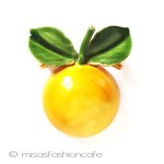 Ｏｒｉｇｉｎａｌ　ｂｙ　Ｒｏｂｅｒｔ グレープフルーツ ブローチ