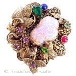 アンティーク　フローラル ブローチ兼ペンダント