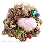 アンティーク　フローラル ブローチ兼ペンダント