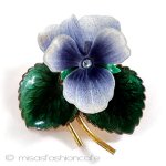 パンジーすみれ花ブローチ パンジーすみれ花ブローチ