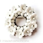 ミリアムハスケル刻印 ガラスのお花リース