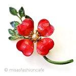 ヴィンテージブローチ Robertハナミズキ花 ヴィンテージブローチ Robertハナミズキ花