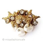 DeMarioNY ブローチ 天然マザーオブパールの花 DeMarioNY ブローチ 天然マザーオブパールの花