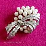 ヴィンテージアクセサリー トリファリ　パールりぼん