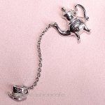 カップ＆ソーサー＆ポット 午後の紅茶　ブローチ