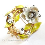 Original by Robert お花リース　ブローチ