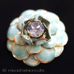 ＳＡＮＤＯＲ　ブローチ ビジューブルーフラワー