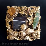 アンティーク　ブローチ 天然石　松ぼっくり