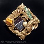 アンティーク　ブローチ 天然石　松ぼっくり