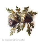 ビンテージジュエリー 団栗どんぐりブローチ ビンテージジュエリー 団栗どんぐりブローチ