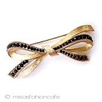 ヴィンテージアクセサリー トリファリ 黒金リボン ヴィンテージアクセサリー トリファリ 黒金リボン