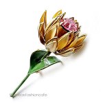 SANDOR刻印　ブローチ ビジュー&エナメルのお花