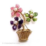 SWOBODA　スワボダ 真珠・天然石の花 鉢植え