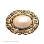 ミリアムハスケル刻印 パールGOLDブローチ