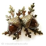 ビンテージジュエリー 団栗どんぐりブローチ ビンテージジュエリー 団栗どんぐりブローチ