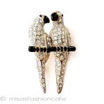 ヴィンテージブローチ Roman刻印 インコ鳥 ヴィンテージブローチ Roman刻印 インコ鳥