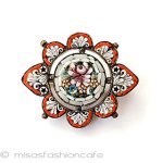 1800年代ヴィクトリアン イタリア製お花ブローチ 1800年代ヴィクトリアン イタリア製お花ブローチ