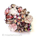 ヴィンテージジュエリー アートガラス 花 ヴィンテージジュエリー アートガラス 花