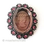 ヴィンテージアクセサリー お花 ガラスカメオ ヴィンテージアクセサリー お花 ガラスカメオ