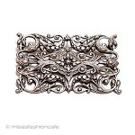 アンティークジュエリー フローラル銀花ブローチ