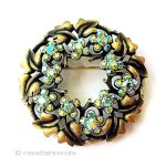 Trifari　 トリファリ 花リース　 ブローチ