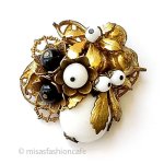 スタンリーハグラー希少 Hagler.NYC 花ブローチ