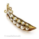 ヴィンテージジュエリー パール さやえんどう豆 ヴィンテージジュエリー パール さやえんどう豆