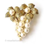 アンティークジュエリー 本真珠14金&銀の葡萄 アンティークジュエリー 本真珠14金&銀の葡萄