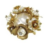 バロックパール お花ブーケ　ブローチ