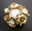 （画像用） バロックパール お花ブーケ　ブローチ