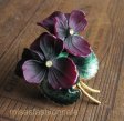 （画像用） アンティーク ブローチ パンジー・すみれのお花