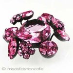 Regencyリージェンシー クリスタル花ブローチ