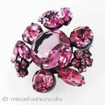 Regencyリージェンシー クリスタル花ブローチ