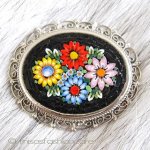 イタリア製モザイクブローチ イタリア製モザイクブローチ