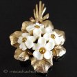 （画像用） 本象牙 アイボリー スミレの花 ブローチ