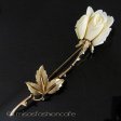 （画像用） 本象牙 アイボリー ローズ ブローチ