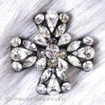 Regencyリージェンシー クリスタルブローチ