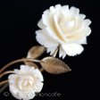 （画像用） 象牙アイボリー　14Kgf　 ローズ　ブローチ