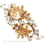 ヴィンテージアクセサリー バロックパール花ブローチ