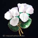 パンジー・すみれ　花ブローチ