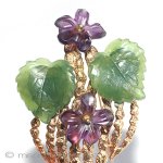 スミレのお花 ブローチ 18kt RGP ドイツ製 スミレのお花 ブローチ 18kt RGP ドイツ製