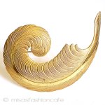 ミリアムハスケル フェザー金羽ブローチ