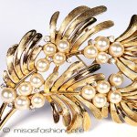 Trifariトリファリブローチ パール金葉(特大) Trifariトリファリブローチ パール金葉(特大)