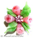 Regency リージェンシー ガラスの花 ブローチ Regency リージェンシー ガラスの花 ブローチ