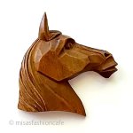 アンティークジュエリー 馬の彫刻 ブローチ (大)