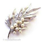 Trifari トリファリ パール・オリーブの葉 Trifari トリファリ パール・オリーブの葉