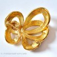 （画像用） Trifari　 トリファリ 金リボン　ブローチ