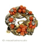 Haskell・Robert初期 お花リース　ブローチ