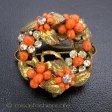 （画像用） Haskell・Robert初期 お花リース　ブローチ